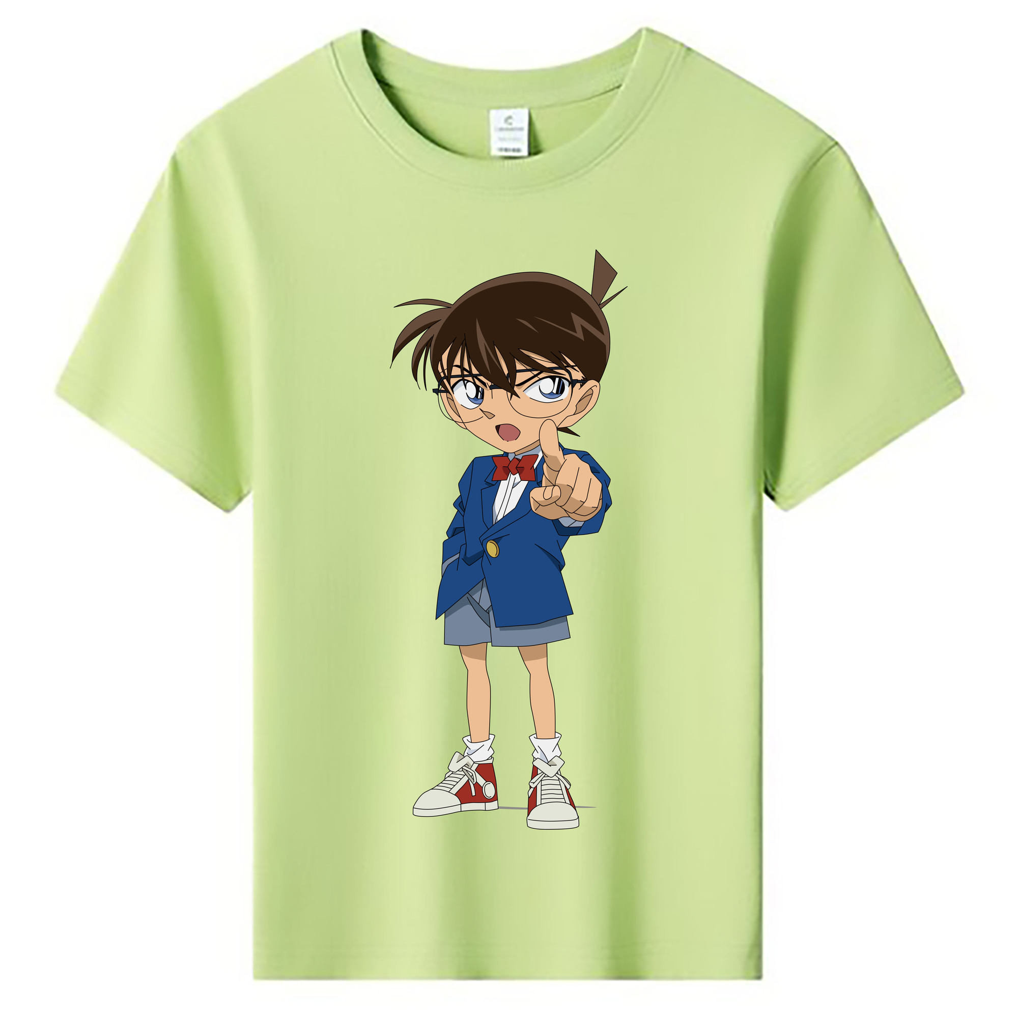 （画像用） 名探偵コナン 江戸川 コナン Detective Conan Conan Edogawa 綿100％キッズTシャツ（フロントプリント）